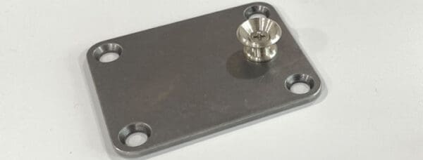 The "Extreme" Fat Neck Plate Raw Deal The 'Lagotto' Strap Button Nickel no-logo