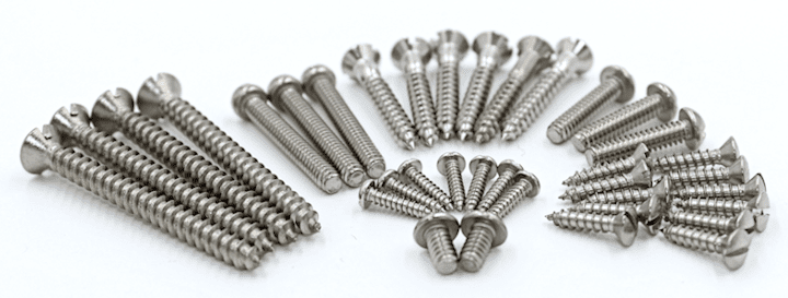 Stainless Steel Slot Head Screw Package